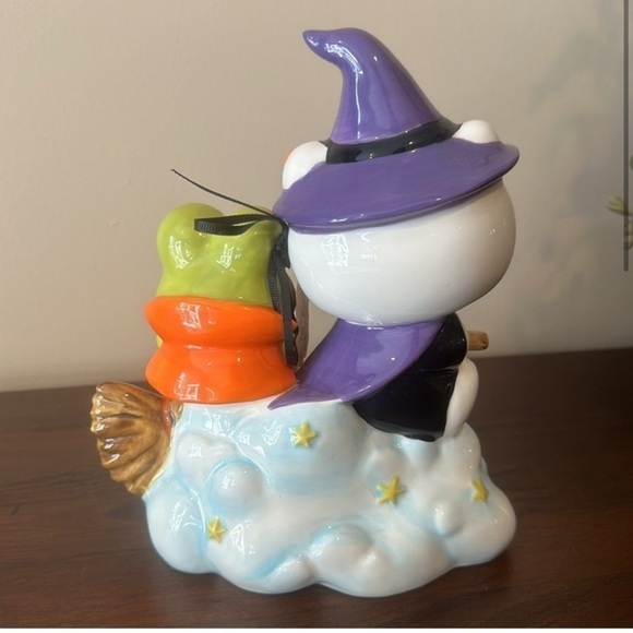 Hello Kitty Halloween Blue Sky Clay Works Ceramic Witch & Keroppi Decoration - Picture 2 of 2